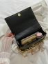 Quilted Square Bag Mini Flap Black