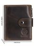Letter Embossed Small Wallet Genuine Leather Vintage