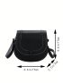 Minimalist Saddle Bag Mini Flap Black