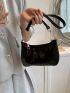 Mini Hobo Bag Black Minimalist For Daily, Clear Bag