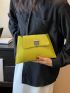 Green Novelty Bag Litchi Embossed Flap For Daily