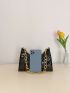 Quilted Baguette Bag Black Chain Strap With Coin Purse
