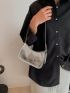 Mini Geometric Pattern Hobo Bag Gold Funky