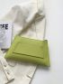 Green Novelty Bag Litchi Embossed Flap For Daily