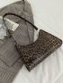 Small Baguette Bag Leopard Print Fashionable