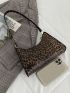 Small Baguette Bag Leopard Print Fashionable