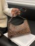 Small Baguette Bag Leopard Print Fashionable