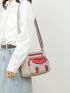 Small Square Bag Geometric Pattern Colorblock