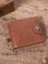 Brown Minimalist Small Wallet Multiple Card Slot For Daily