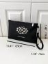 Medium Square Bag Flower Pattern Wristlet Bag For Daily