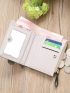 Cartoon Animal Embroidered Small Wallet With Zipper Cute