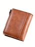 Men Short Pu Wallet Zipper Multi-Purse Wallet Large-Capacity Multi-Card Holder Money Clip