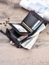 Men Short Pu Wallet Zipper Multi-Purse Wallet Large-Capacity Multi-Card Holder Money Clip
