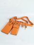 Minimalist Belt Bag Mini Orange Adjustable Strap