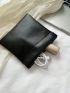 Solid Color Coin Purse Pu Minimalist Style