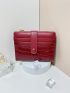 Crocodile Embossed Small Wallet Snap Button