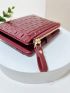 Crocodile Embossed Small Wallet Snap Button