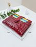 Crocodile Embossed Small Wallet Snap Button