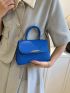 Minimalist Square Bag Small Flap Blue