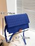 Crocodile Embossed Square Bag Small Flap
