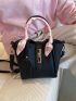 Twilly Scarf Decor Square Bag Small Black Twist Lock