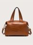 3pcs Bag Set Tote Bag Square Bag Purse Solid Color, Best Work Bag For Women