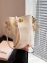 Mini Bucket Bag Twist Lock Letter Embossed