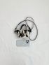 Mini Square Bag Cow Pattern Letter Graphic Chain & Ring Decor
