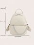 Quilted Pattern Classic Backpack Chain Decor