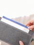 Gray Passport Case Portable Credit Card Holder Waterproof With Zipper