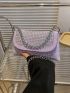 Mini Studded Decor Flap Square Bag Pu