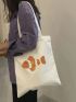 Small Shopper Bag Fish Graphic Preppy