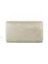 Glitter Decor Flap Square Bag