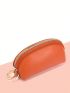 Minimalist Key Case Zipper Brown Car Holder Case