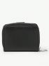 Minimalist Small Wallet Zipper Black