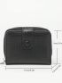 Minimalist Small Wallet Zipper Black