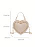 Mini Novelty Bag Solid Color Chain Decor Top Handle