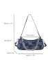 Medium Baguette Bag Colorblock Denim Denim Bag