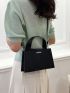 Small Square Bag Letter Print Top Handle