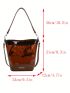Small Bucket Bag Clear Design Letter Detail