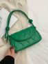 Small Shoulder Bag Geometric Embossed Flap