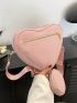 Heart Design Novelty Bag Baby Pink With Coin Purse