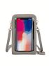 Crossbody Cell Phone Purse For Women Transparent Three-layer Crossbody Bag