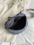 Mini Fanny Pack Crocodile Embossed Adjustable Strap For Daily