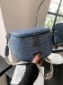 Mini Fanny Pack Crocodile Embossed Adjustable Strap For Daily