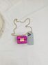 Mini Square Bag Gold Funky Chain Strap