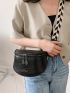 Mini Fanny Pack Crocodile Embossed PU Zip Front