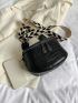 Mini Fanny Pack Crocodile Embossed PU Zip Front