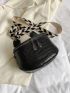 Mini Fanny Pack Crocodile Embossed PU Zip Front