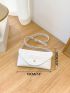 Mini Square Bag Crocodile Embossed Flap For Daily